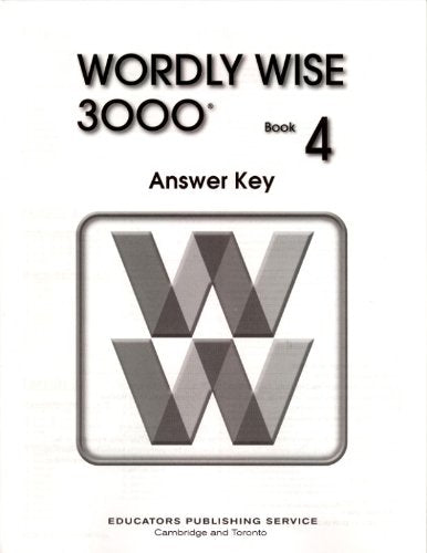 Wordly Wise 3000 Book 4 Answer Key